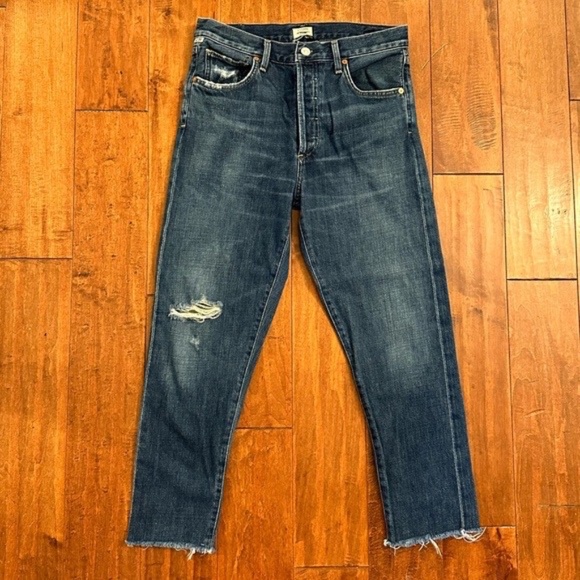Citizens of Humanity Liya High Rise Classic Fit Crop Jeans Sz 27 - Picture 1 of 3